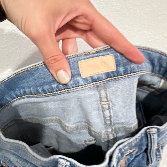 MOTHER Stunner Zip Ankle Step Fray Light Kitty Racer Women’s Size 25 - Picture 6 of 8